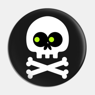 Skull Crossbones Emoji Pin