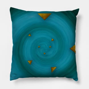 Blue spiral Pillow