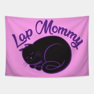 Lap Mommy (black cat) Tapestry