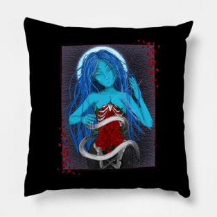 Girl and roses Pillow