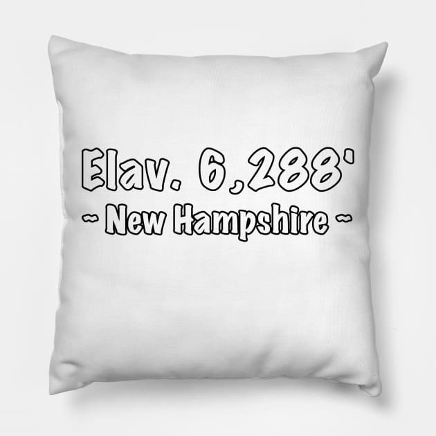 New Hampshire, Mount Washington 6,288' Pillow by Owl House Creative