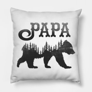 Papa Bear (Black) Pillow
