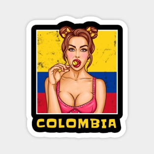 Proud Colombia Flag, Colombia gift heritage, Colombian girl Boy Friend Magnet