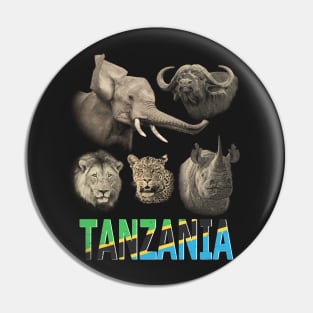 Tanzania Big Five Africa Safari Pin