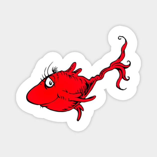 Lover Animation Dr Seuss Red Fish Dr Seuss Magnet Teepublic