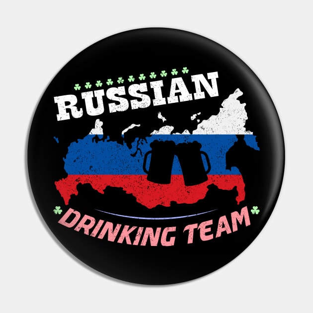 Russian Drinking Team - National Pride Pin by ozalshirts