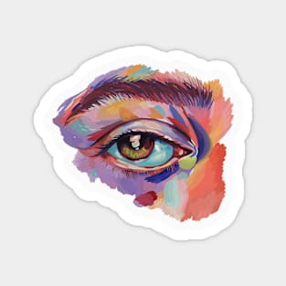 Colorful and beautiful eye. Magnet