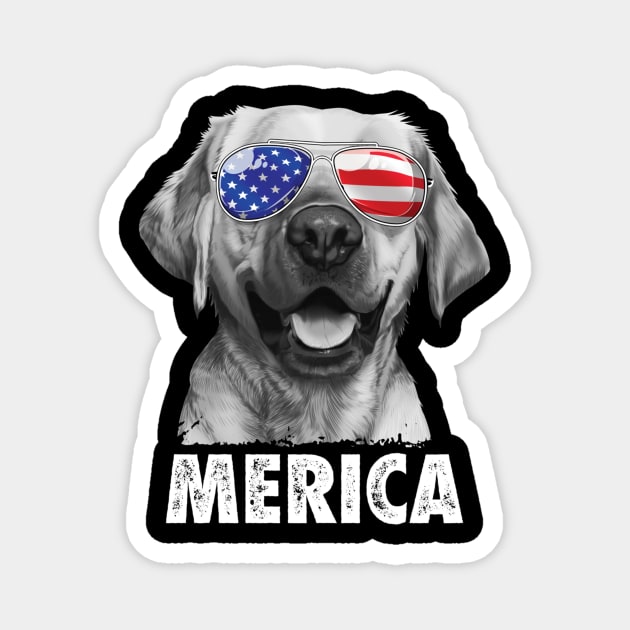 Labrador 4th of July Shirt Magnet by Namio