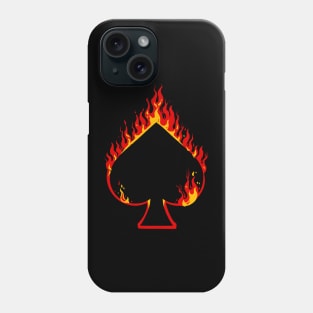 Spade on fire Phone Case