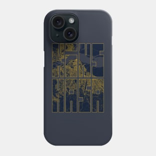 Kinshasa, DR Congo City Map Typography - Gold Art Deco Phone Case