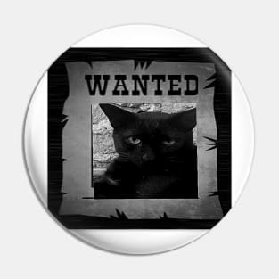 WANTED CAT Pin