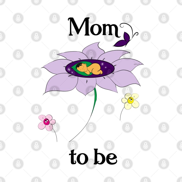 Mom To Be_Purple Flower by DitzyDonutsDesigns