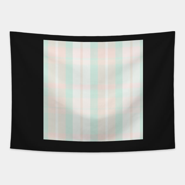 Pastel Aesthetic  Aillith 1 Hand Drawn Textured Plaid Pattern Tapestry by GenAumonier