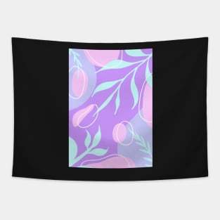 Purple Abstract Shape Tapestry