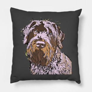 Wirehaired Pointing Griffons Pop Art - Dog Lover Gifts Pillow