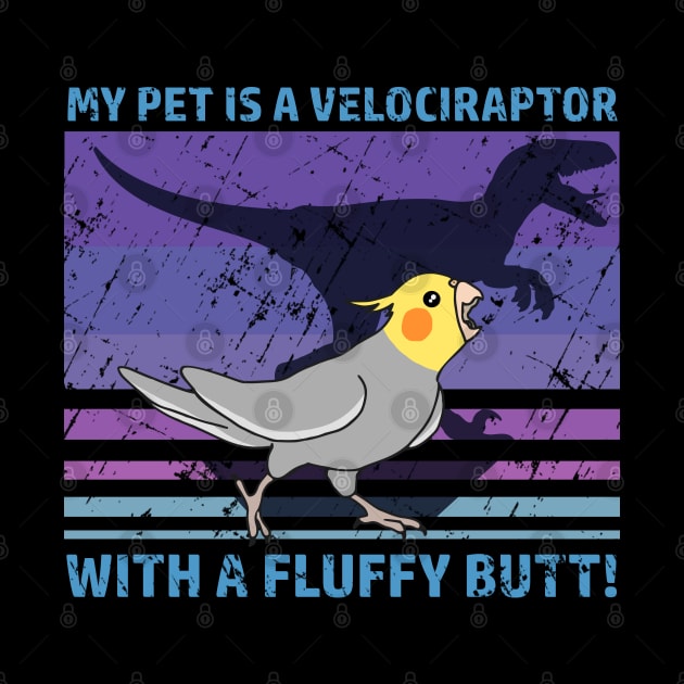 My pet is a velociraptor with a fluffy butt - Cockatiel by FandomizedRose