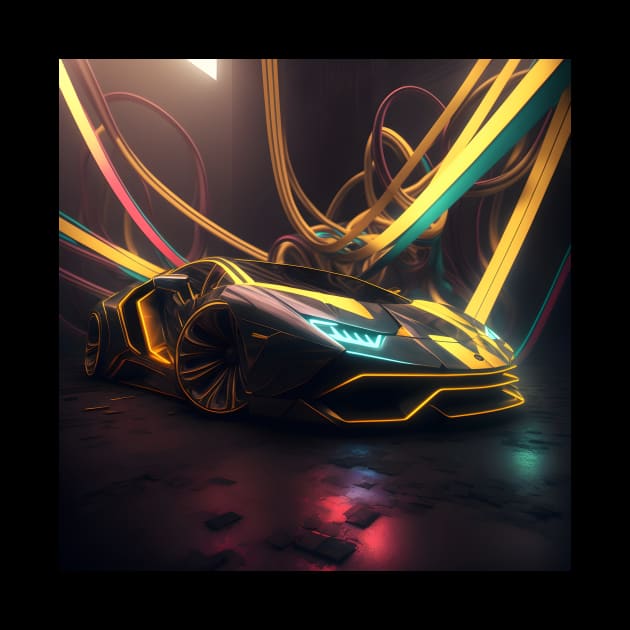 Lamborghini Sports Car by AI Created Artwork