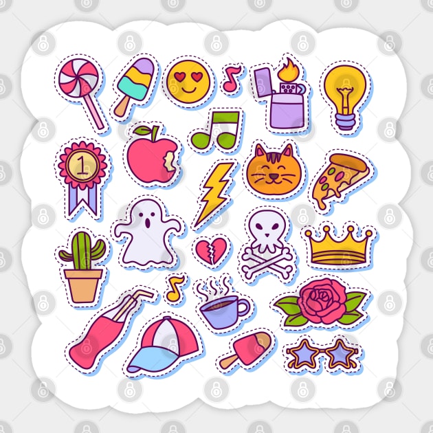 Trendy Cartoon Stickers for girls - Trendy Cartoon For Girls - Sticker