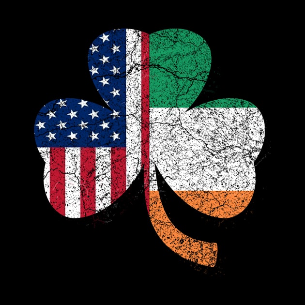 St. Patrick's Day Irish American Flag Shamrock by nakos