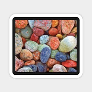 Colorful River Stones Pattern Magnet