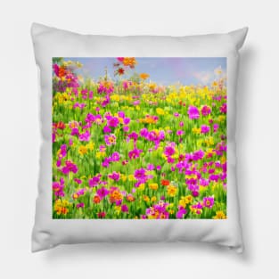 Blooming Spring Meadow Pillow