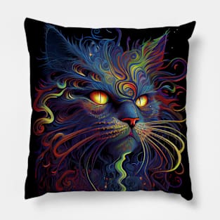 Psychedelic Cat 8.0 Pillow