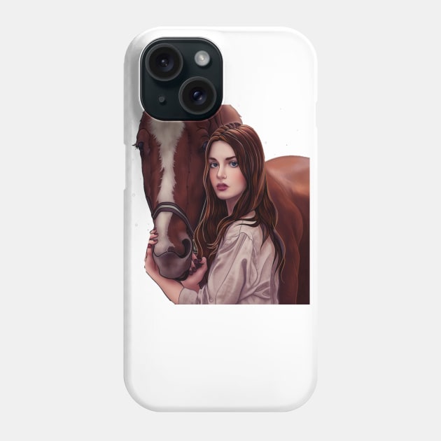 Beautiful design for a girl and horse Phone Case by shopdesign03