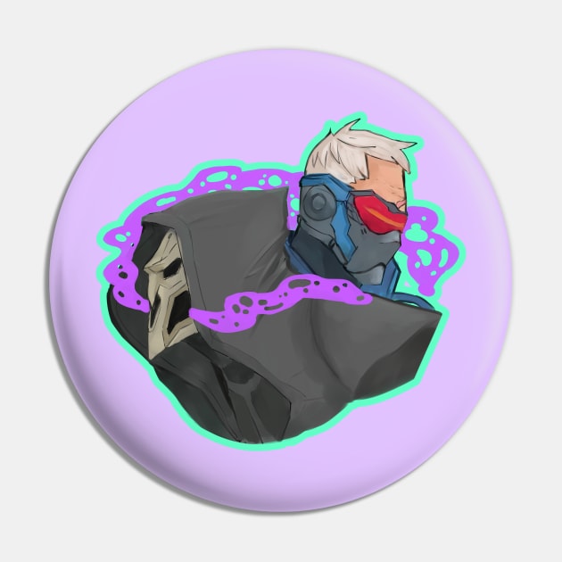 Old Friends | Soldier 76 & Reaper Pin by Serapheir