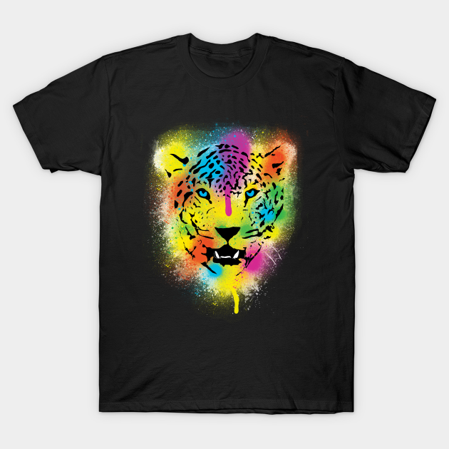 Pop Tiger Paint Drips Splatters - Tiger Face - T-Shirt | TeePublic