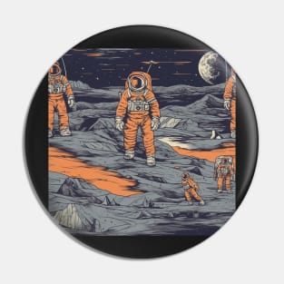 Astronaut Pattern Pin