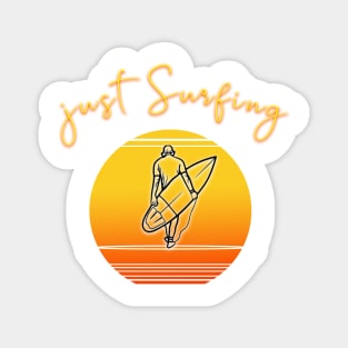 just surfing best gift Magnet