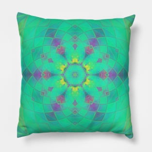 Neon Hippie Tie Dye Southwest Snowflake Pillow