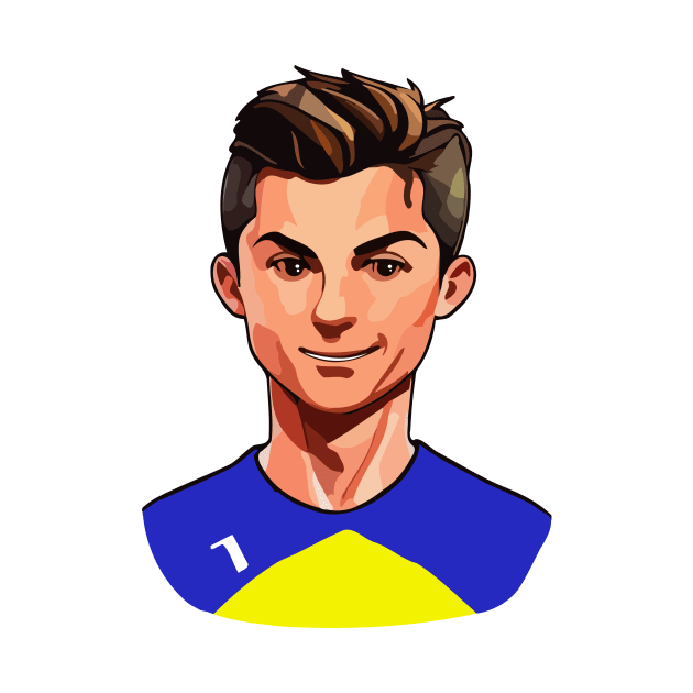 Celebrate soccer legend Cristiano Ronaldo with this adorable illustration by amithachapa