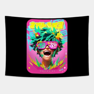 SHONEN HERO 🟩🩷🟩 GREEN VALLEY FROM YUEI HIGH V2 🟩🩷🟩 100% HERO 100% SMILE - ANIME MANGA OTAKU STYLE Tapestry