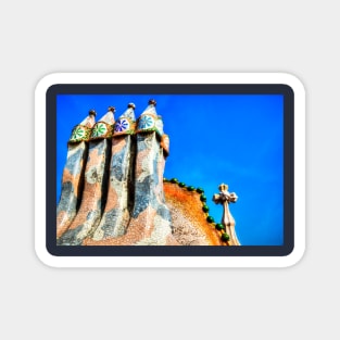 Casa Batllo, Gaudi's Chimneys, Barcelona Magnet