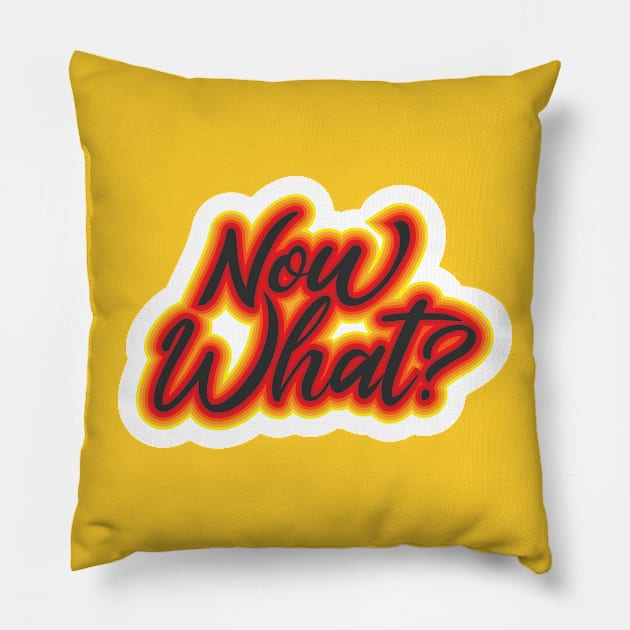 Now What? Pillow by Dusty Daze