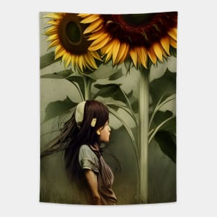 Walking through the Sunflowers Tapestry