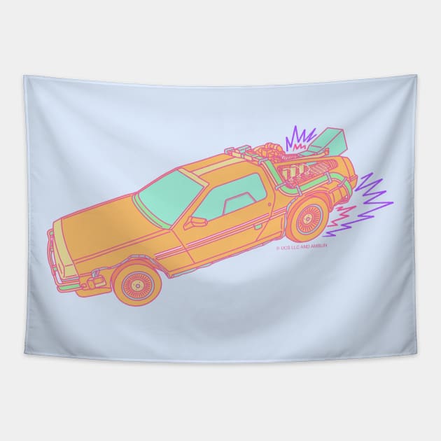 Retro Delorean Tapestry by Your Type of Toast