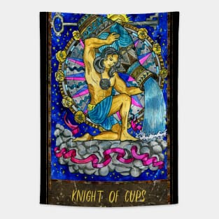 Knight Of Cups. Magic Gate Tarot Card Design. Tapestry