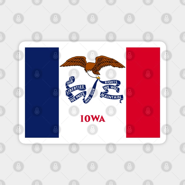 Iowa Flag - States Flag Magnet by The lantern girl