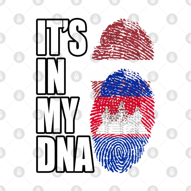 Latvian And Cambodian Mix Heritage DNA Flag by Just Rep It!!