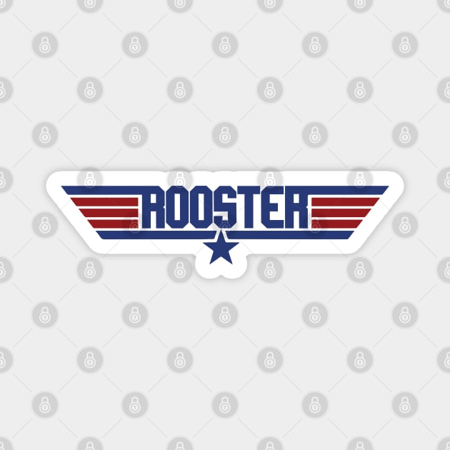 Rooster Top Gun Logo Magnet by Mandra
