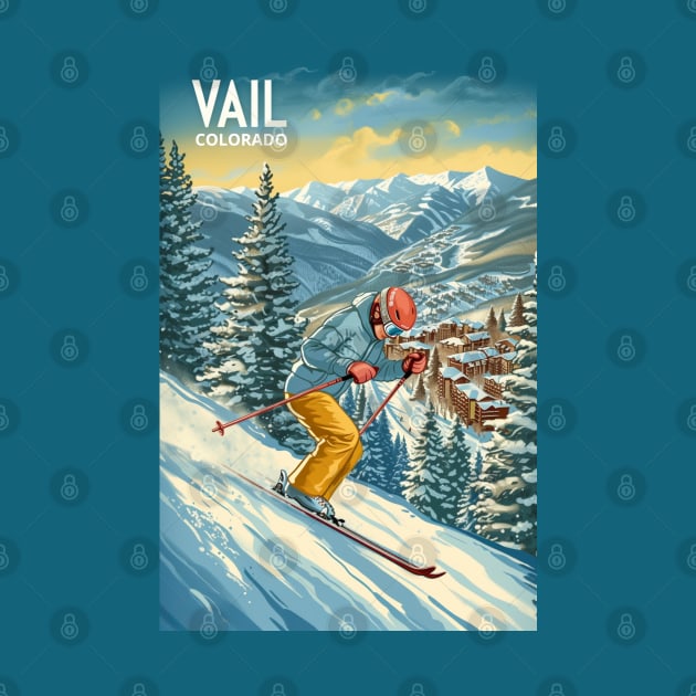 Vail Colorado Ski by Studio Red Koala