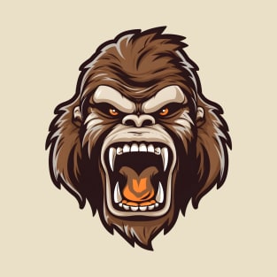 Angry gorilla head, wild animal T-Shirt