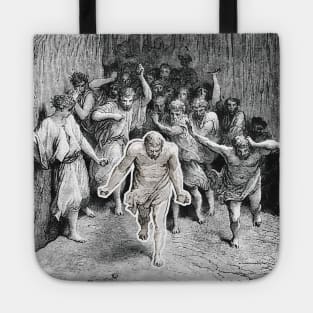 With stones in hand towards the exit we are survivors Tote