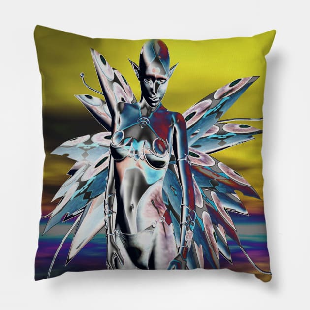 Metallic Elf Pillow by icarusismartdesigns