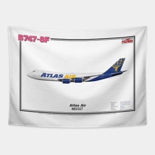 Boeing B747-8F - Atlas Air (Art Print) Tapestry