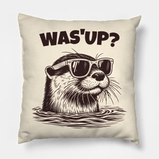 Cool Sea Otter Says Wassup Pillow