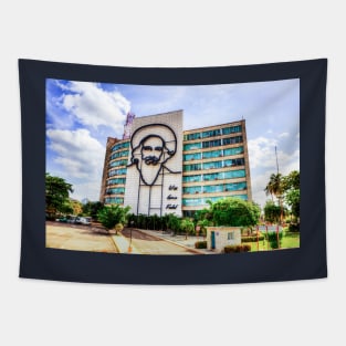 Revolution Square Camilo Cienfuegos Havana Cuba Tapestry