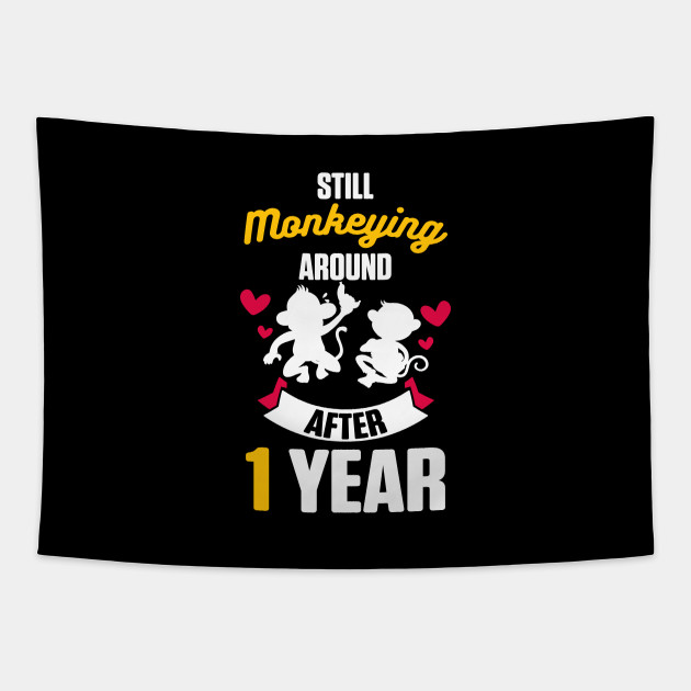 First 1st 1 Year Wedding Anniversary Gift Husband Wife Product Wedding Anniversary Tapestry Teepublic